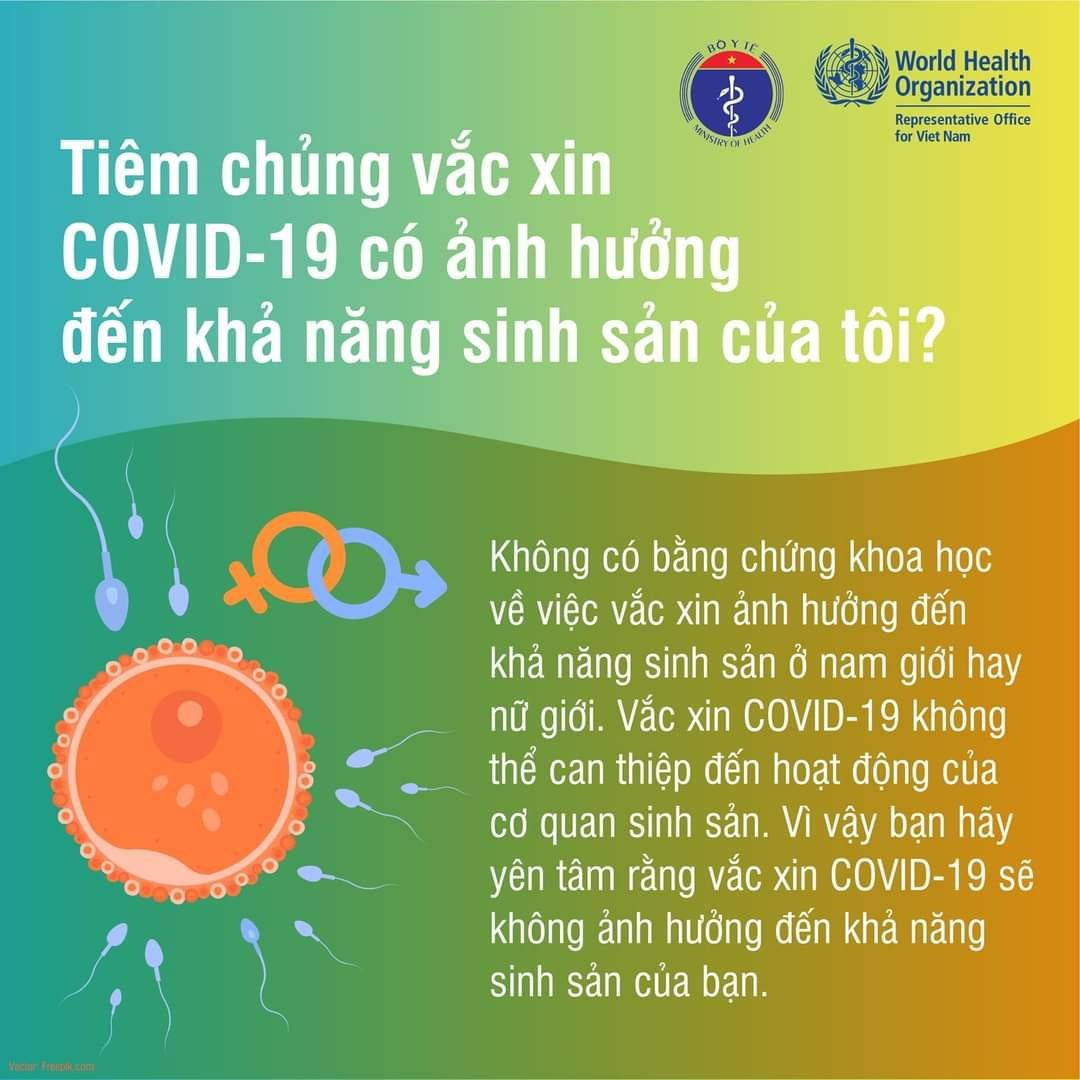 Vắc-xin COVID-19 không ảnh hưởng đến sức khỏe sinh sản!