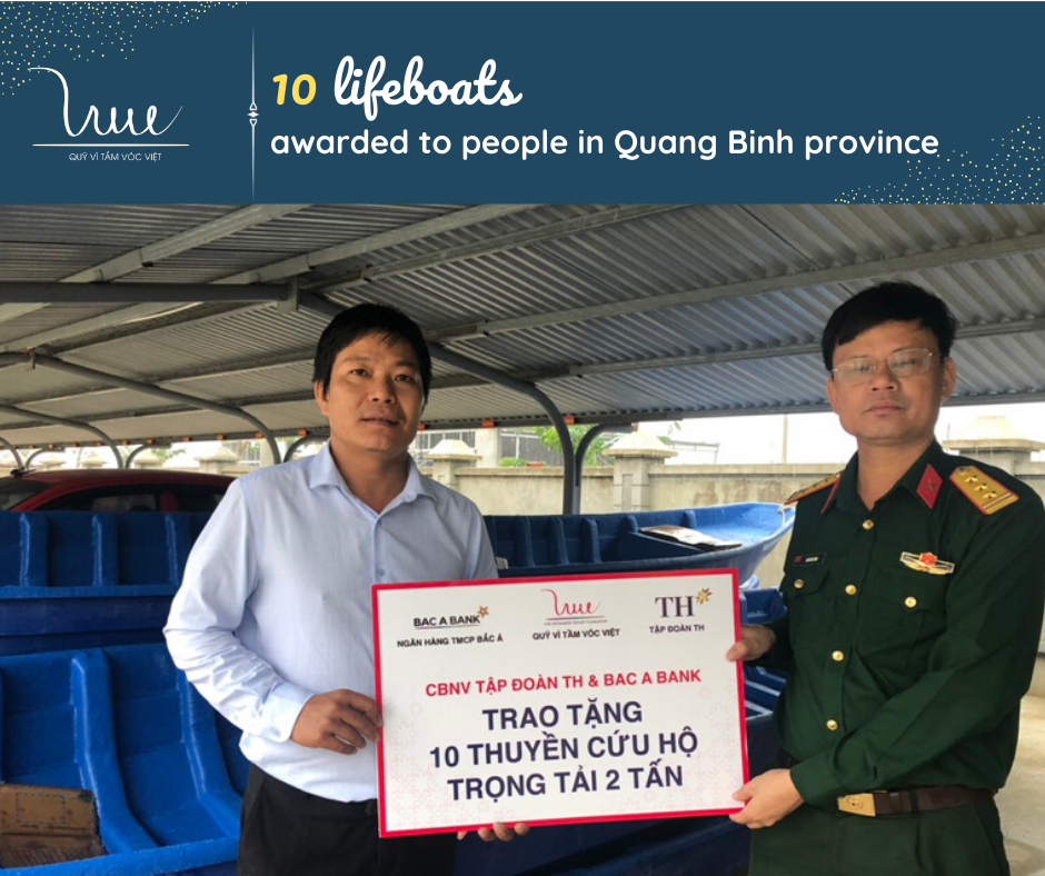 10 lifeboats to be given to the people in Quang Binh province