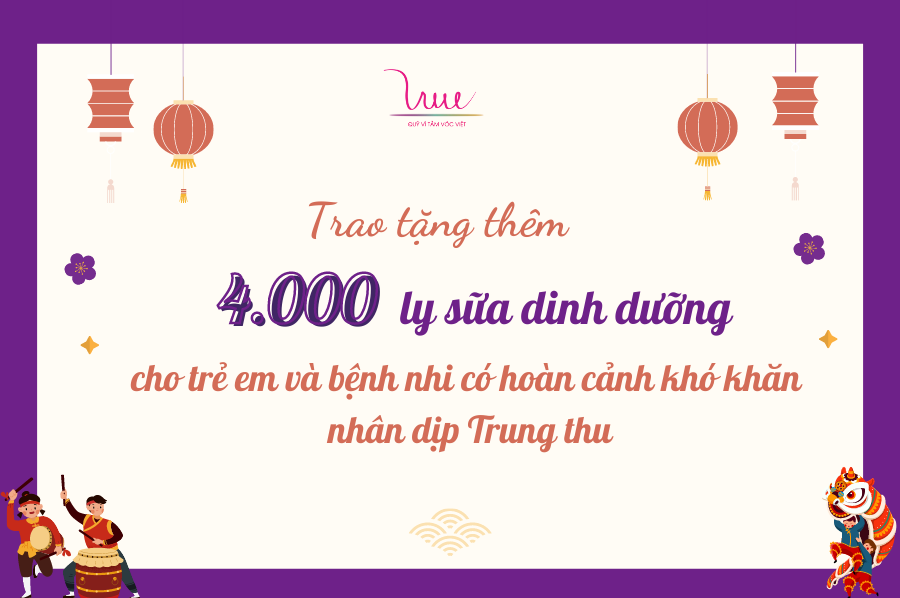 Donating more 4,000 glasses of nutritious milk to disadvantaged children and patients on the occasion of the Mid-Autumn Festival