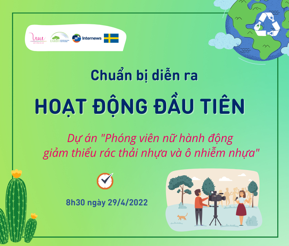 Chuẩn bị diễn ra hoạt động đầu tiên của mạng lưới “Phóng viên nữ hành động giảm thiểu rác thải nhựa và ô nhiễm nhựa”