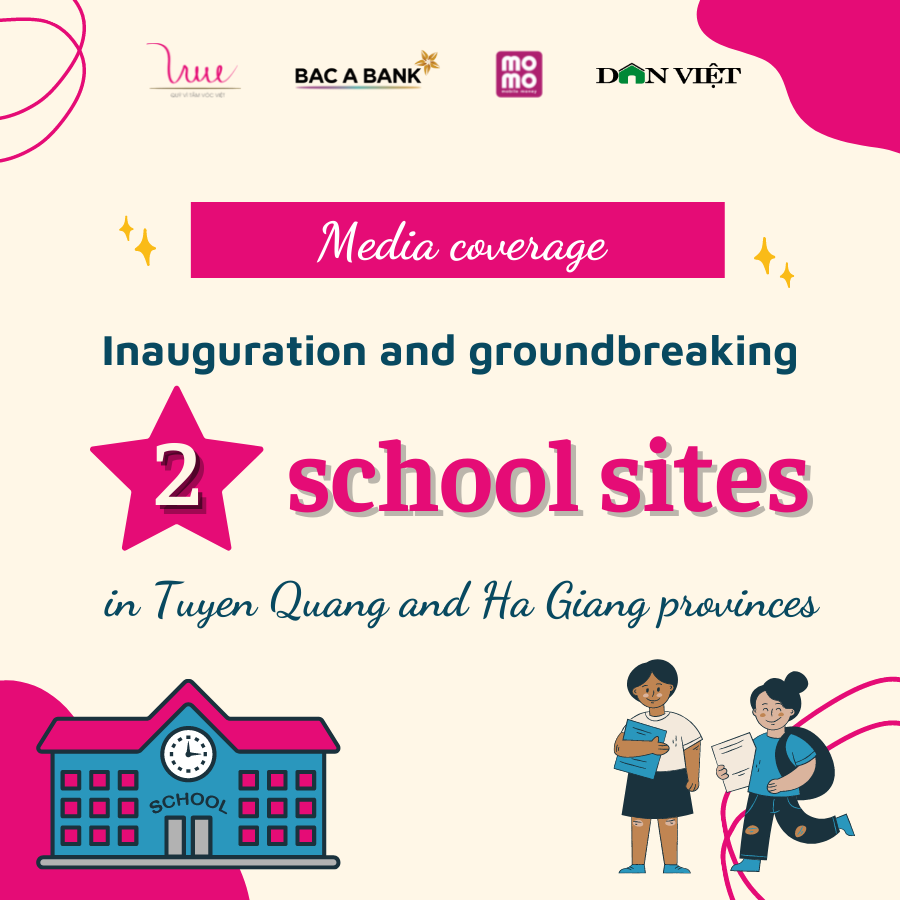 Preparing to ground break and inaugurate 2 school sites in Tuyen Quang and Ha Giang provinces