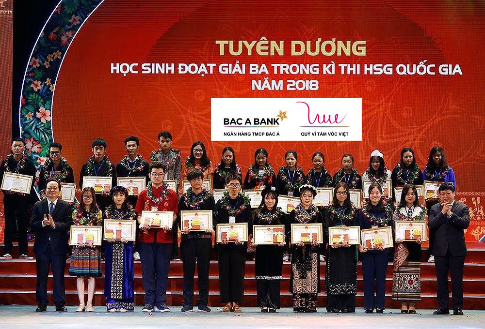 Quỹ Vì Tầm Vóc Việt và Ngân hàng TMCP Bắc Á đồng hành cùng lễ tuyên dương học sinh, sinh viên dân tộc thiểu số xuất sắc tiêu biểu 2018