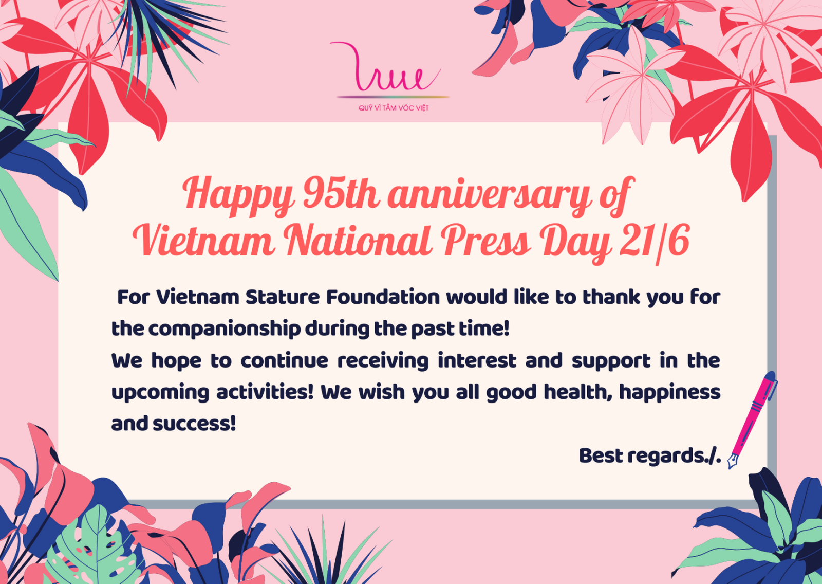 Happy 95th anniversary of Vietnam National Press Day