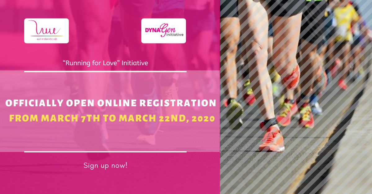 “Running for Love” Initiative officially open online registration from March 7th to March 22nd, 2020