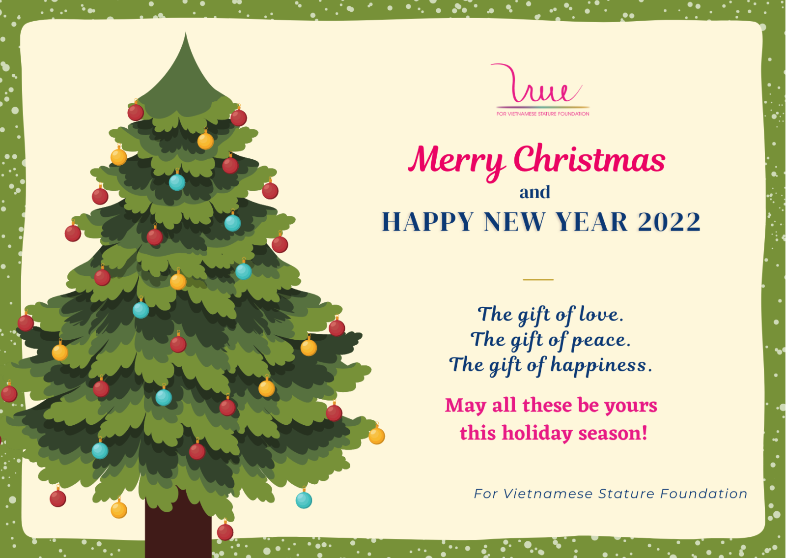 Merry Christmas from For Vietnamese Stature Foundation!