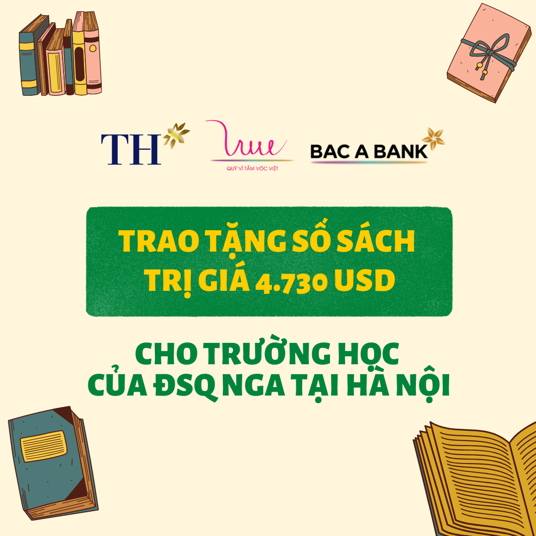 Trao tặng số sách trị giá 4.730 USD cho trường học của Đại sứ quán Nga tại Việt Nam