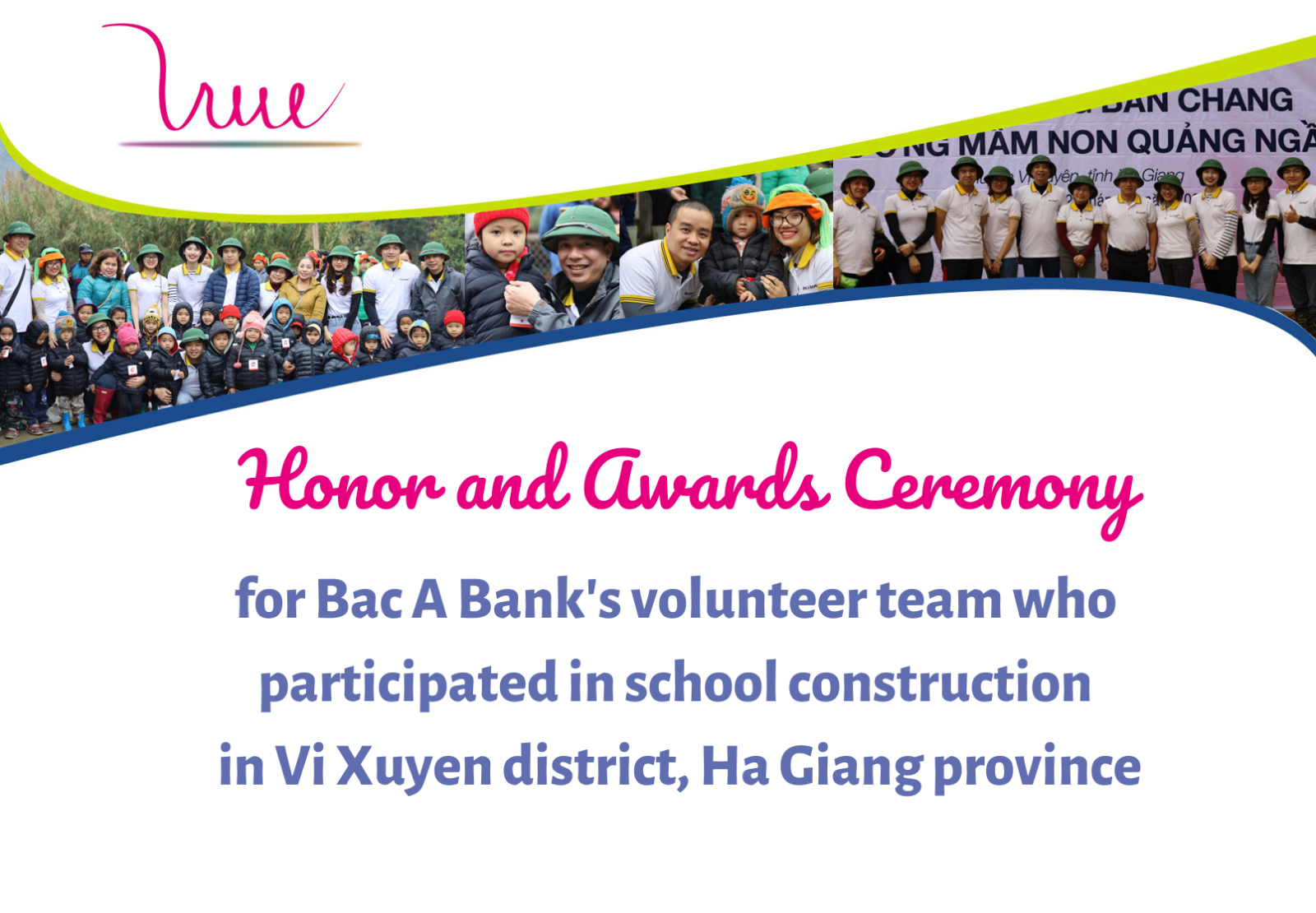 Honor and Awards Ceremony for Bac A Bank's volunteer team who participated in school construction in Vi Xuyen district, Ha Giang province