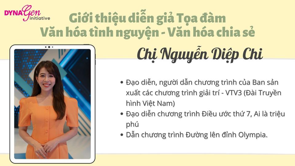 “Vén màn profile” diễn giả cuối cùng của Tọa đàm “Văn hóa tình nguyện - Văn hóa chia sẻ”