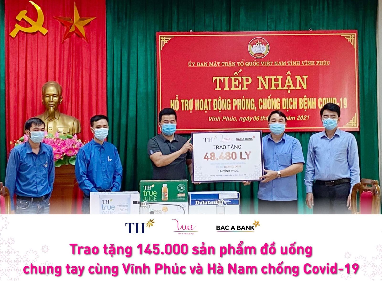 Tiếp sức hơn 145.000 sản phẩm đồ uống - chung tay cùng tỉnh Vĩnh Phúc và Hà Nam chống dịch Covid-19