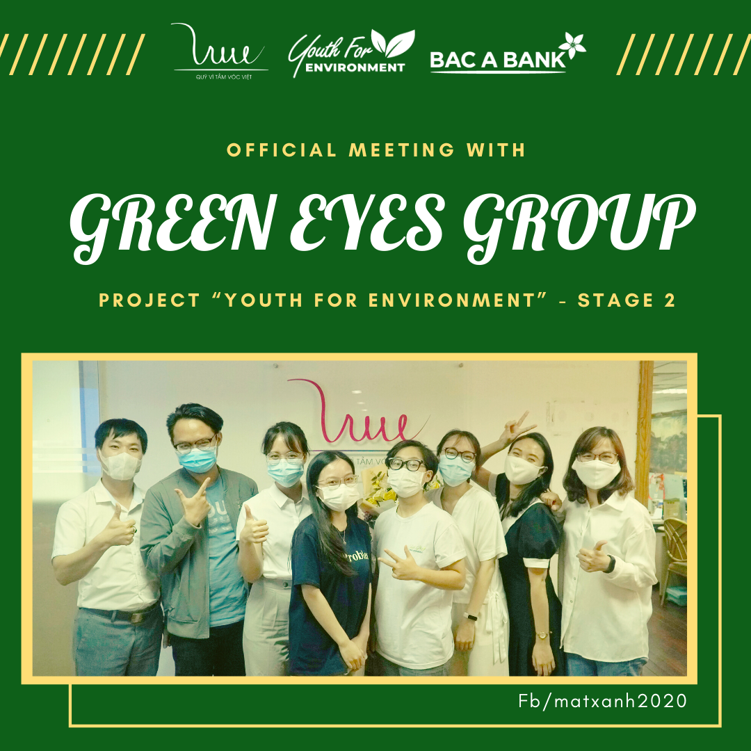 Official meeting with 3 core members of Green Eyes group - project “Youth for Environment” - Stage 2