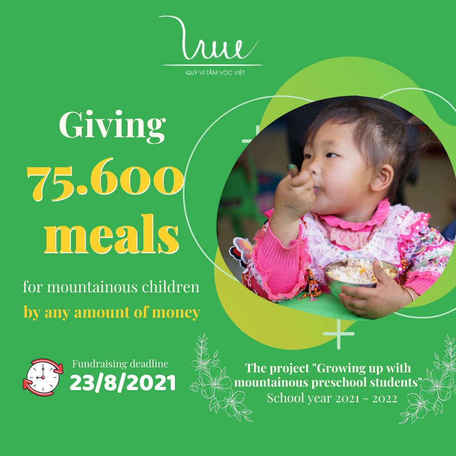 Giving 75.600 meals for mountainous children - accompanying the project "Growing up with mountainous preschool students" in the 2nd year