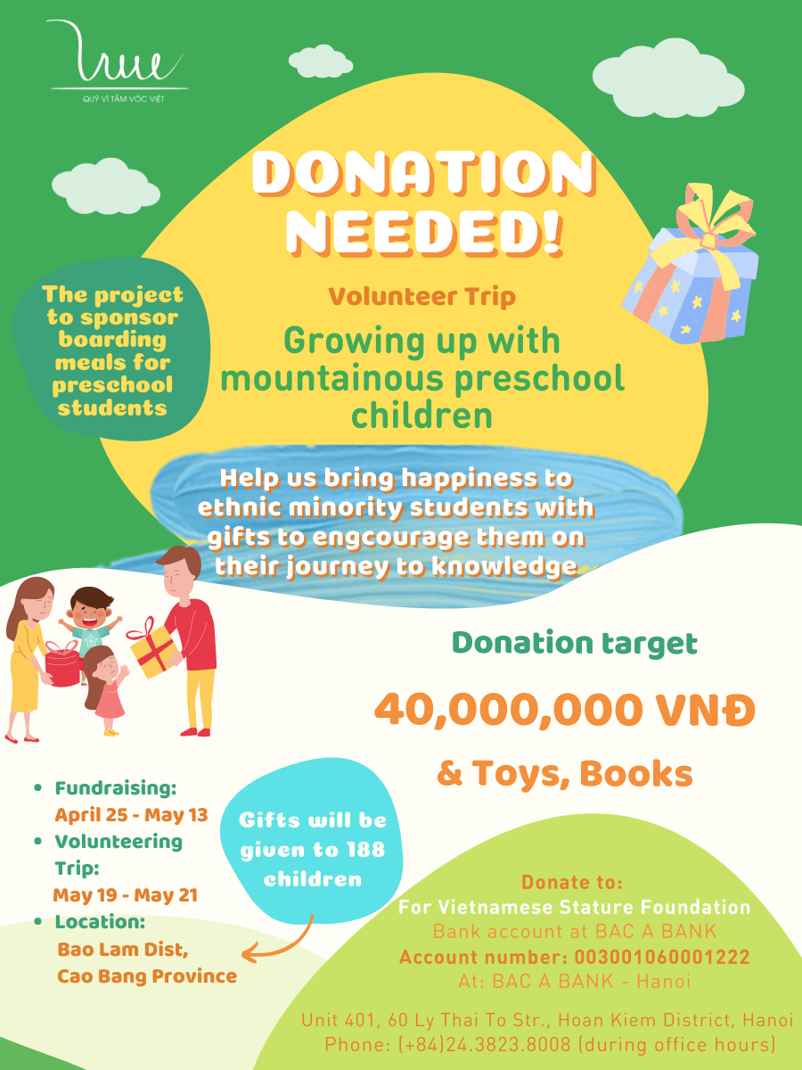 Donations For Mountainous Preschool Children