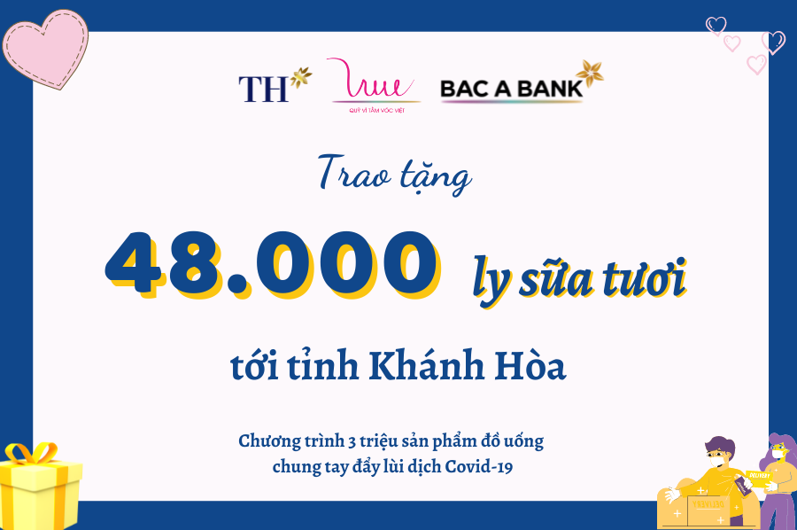 Trao tặng 48.000 ly sữa tươi tiếp sức Khánh Hòa phòng chống dịch Covid-19