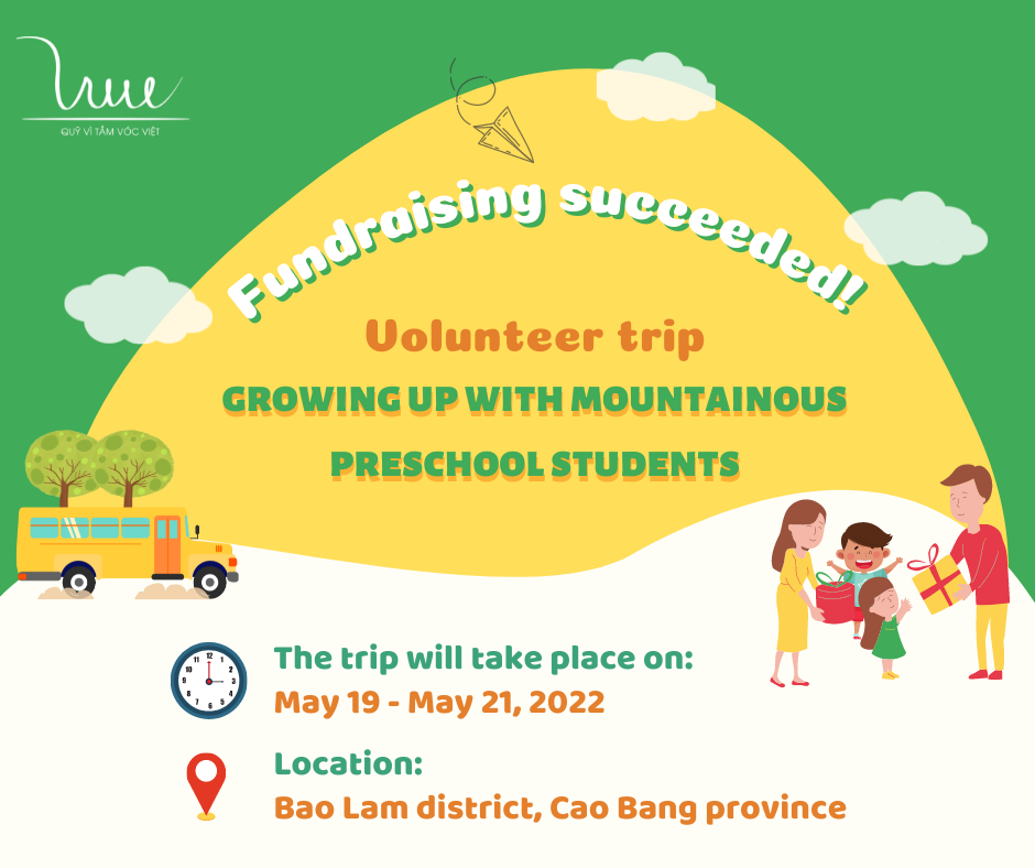 "Growing up with mountainous preschool students" volunteer trip to succeed fundraising