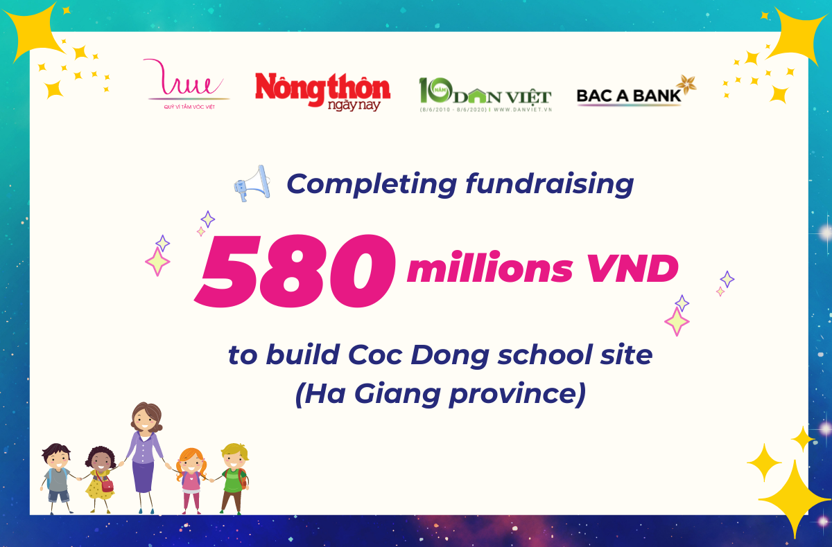 Completing fundraising to build Coc Dong school site (Ha Giang province)