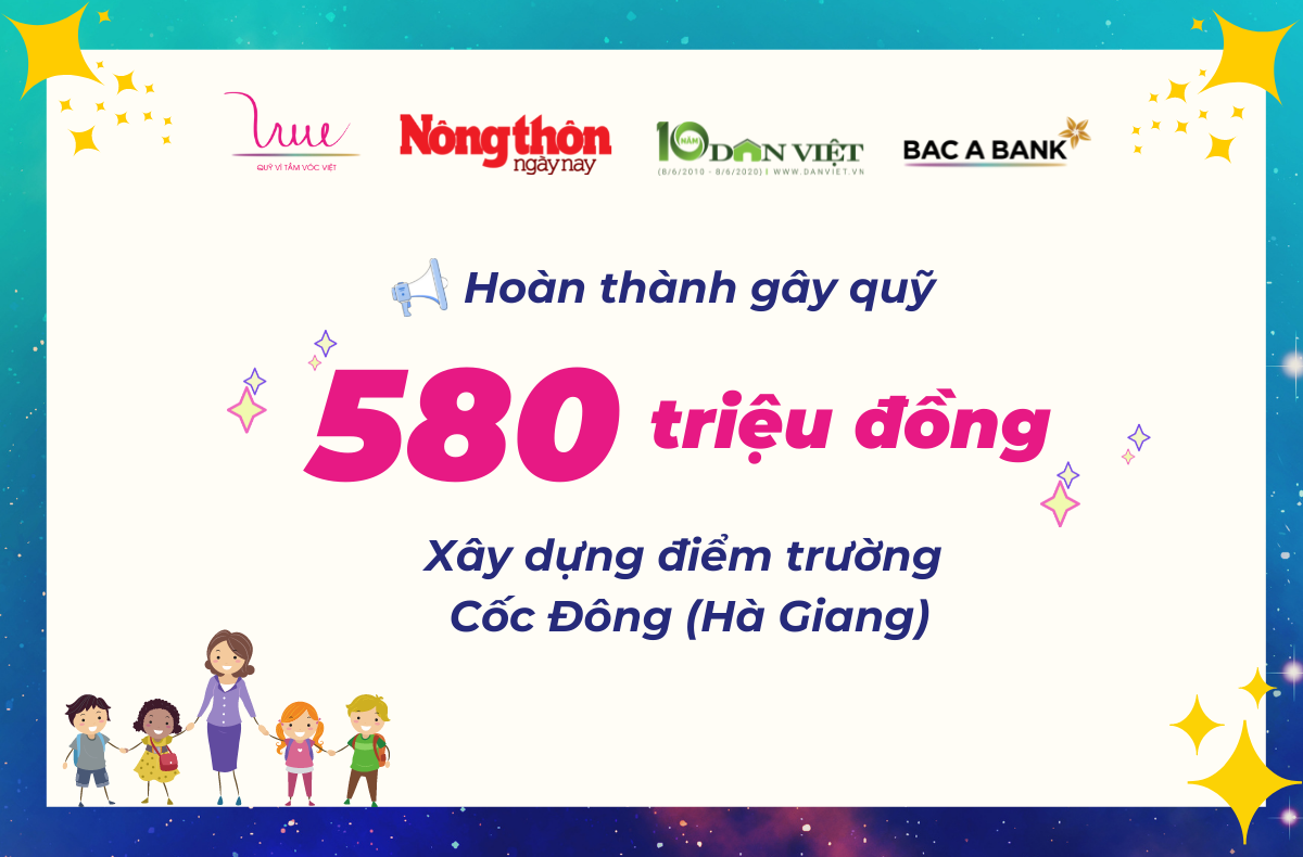 Hoàn thành gây quỹ xây dựng điểm trường Cốc Đông (Hà Giang)