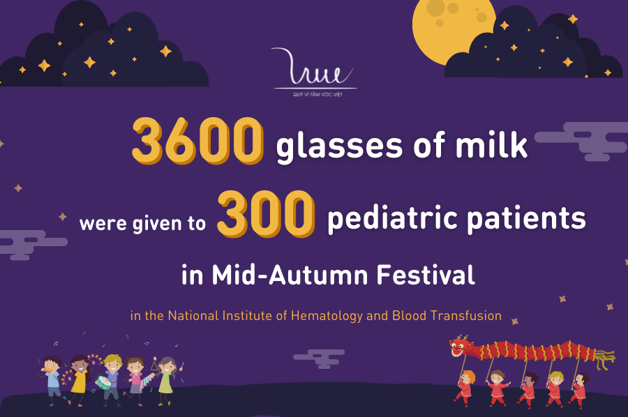 3,600 glasses of milk were given to 300 pediatric patients in Mid-Autumn Festival