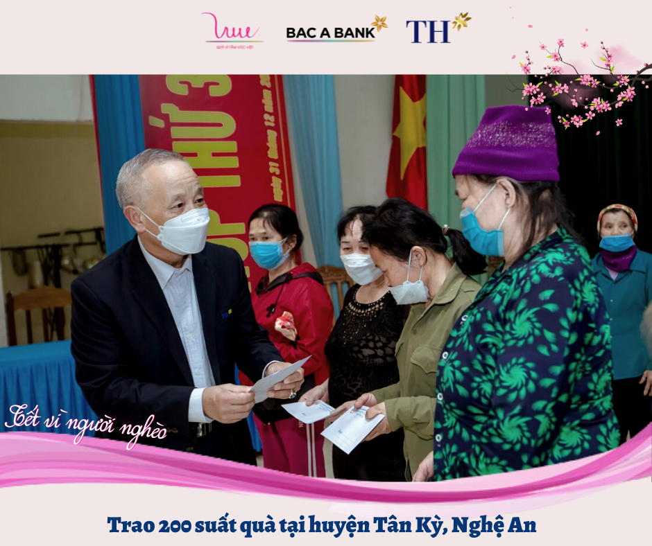 Tài trợ 135.000.000 VNĐ cho chương trình “Tết vì người nghèo” tại huyện Tân Kỳ, Nghệ An