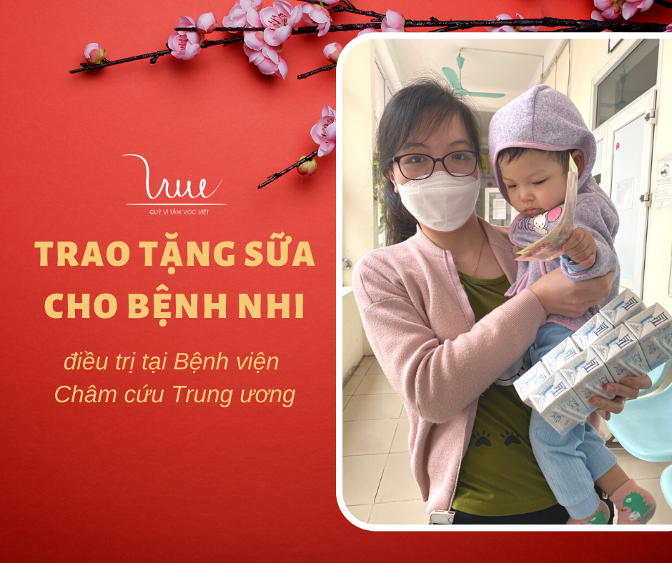 Trao tặng sữa cho bệnh nhi điều trị tại Bệnh viện Châm cứu Trung ương