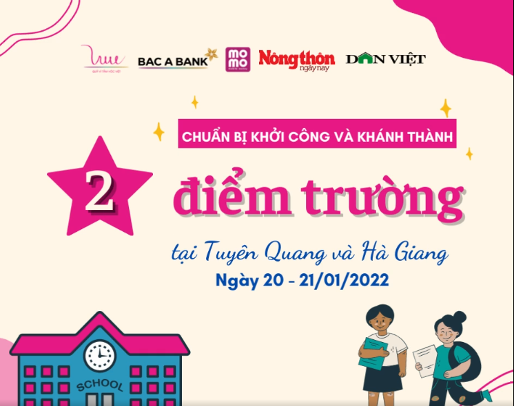 Chuẩn bị khởi công và khánh thành 2 điểm trường tại Tuyên Quang và Hà Giang