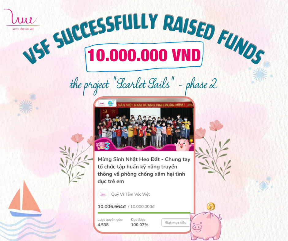 VSF successfully raised funds for a communication skills training program about child sexual abuse prevention on MoMo e-wallet.