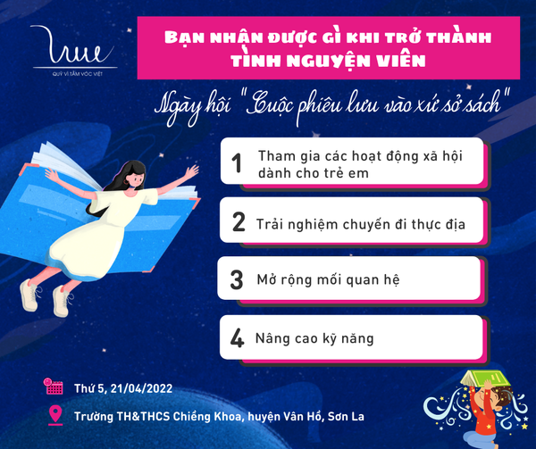 4 lợi ích khi trở thành tình nguyện viên Ngày hội “Cuộc phiêu lưu vào xứ sở sách”