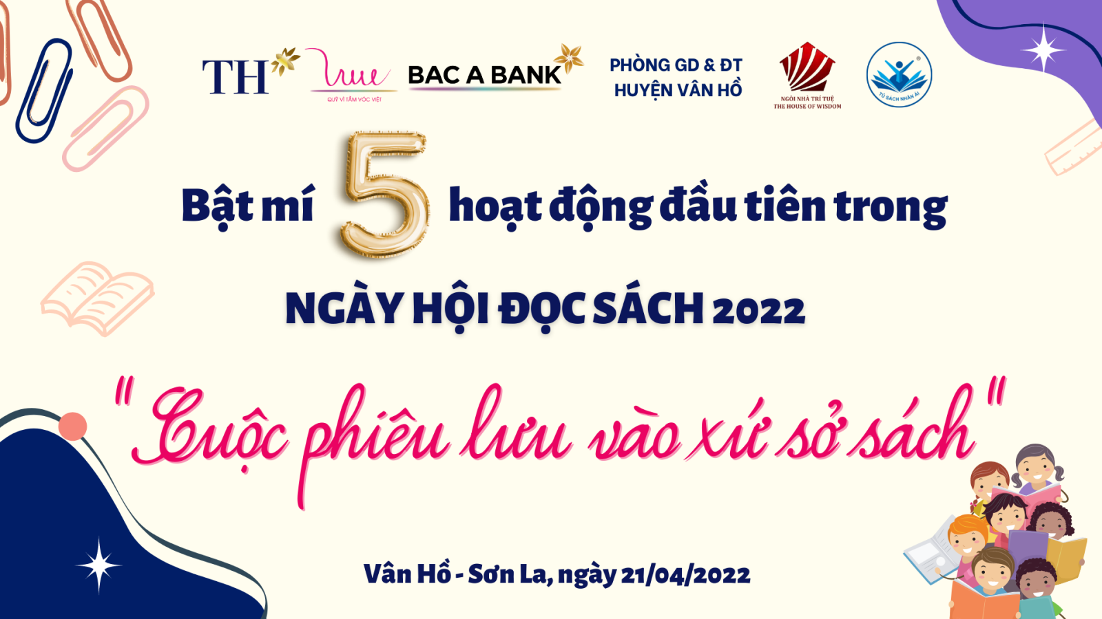 Bật mí 5 hoạt động đầu tiên trong Ngày hội đọc sách 2022