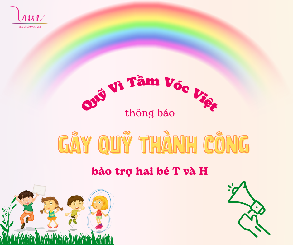 Gây quỹ thành công bảo trợ hai bé tại Quảng Ninh