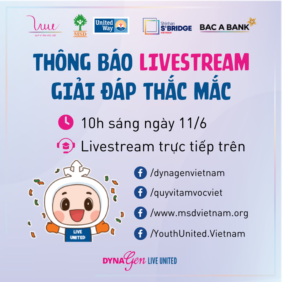 Thông báo livestream giải đáp thắc mắc của DynaGen - Live United 2022