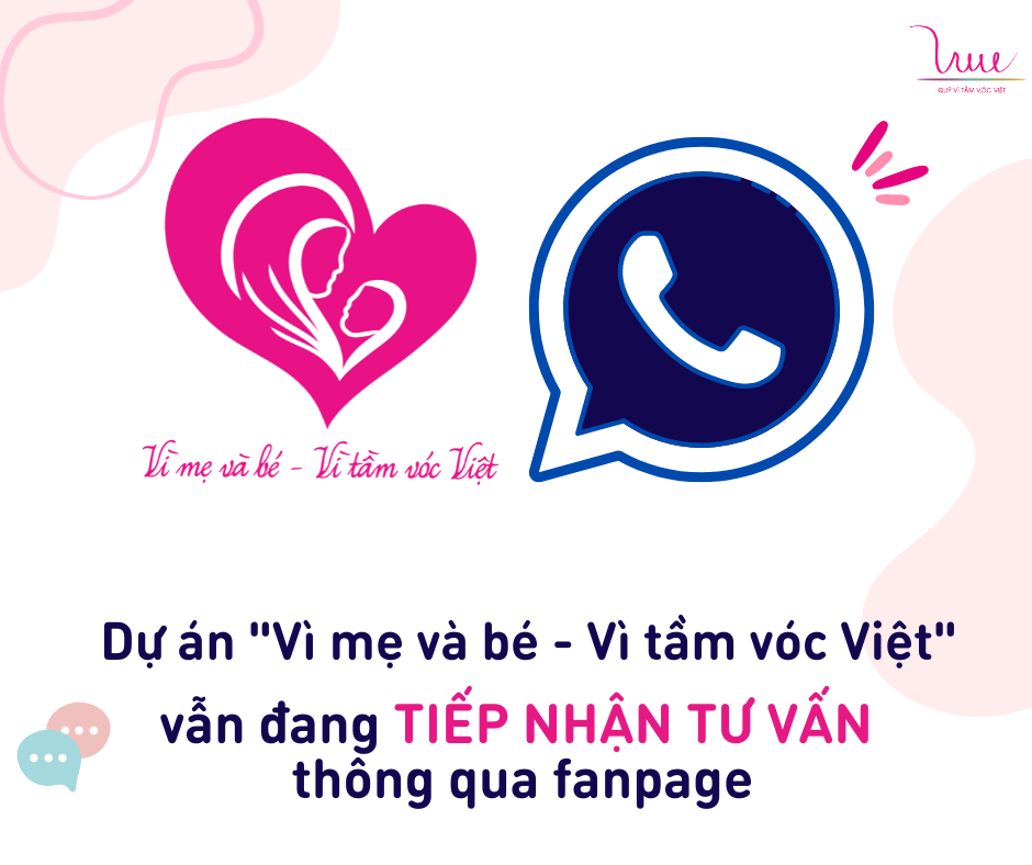 Dự án Vì mẹ và bé - Vì tầm vóc việt vẫn đang tiếp nhận tư vấn thông qua fanpage Vì mẹ và bé - Vì tầm vóc Việt