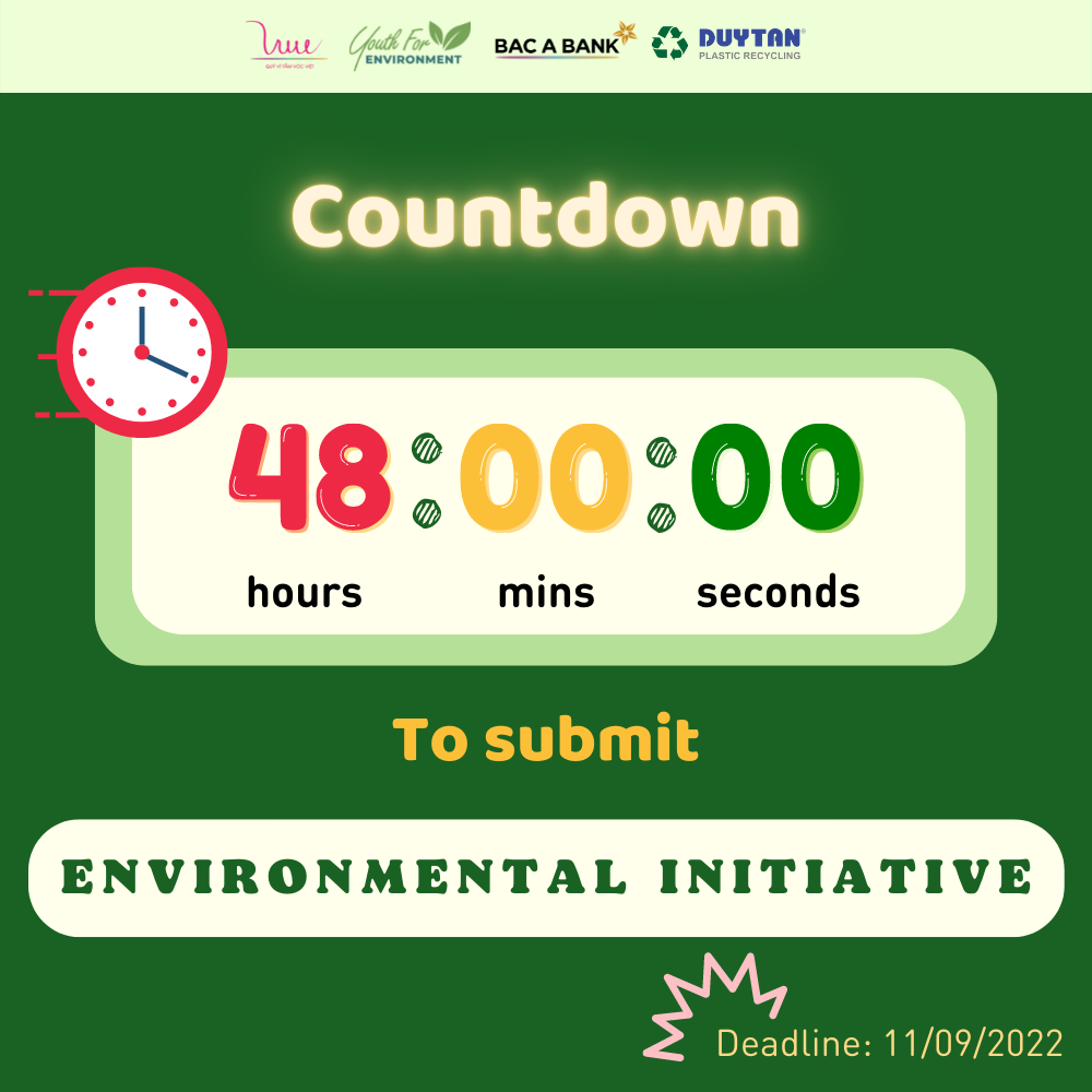 Only 2 days left to submit proposals for the Environmental Initiative