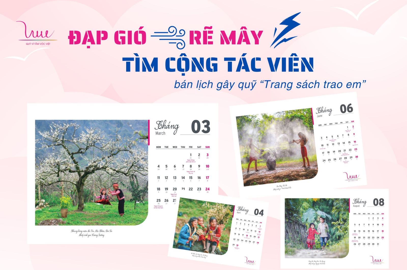 Quỹ Vì Tầm Vóc Việt “đạp gió rẽ mây” tìm kiếm Cộng tác viên bán lịch gây quỹ 2024 “Trang sách trao em”