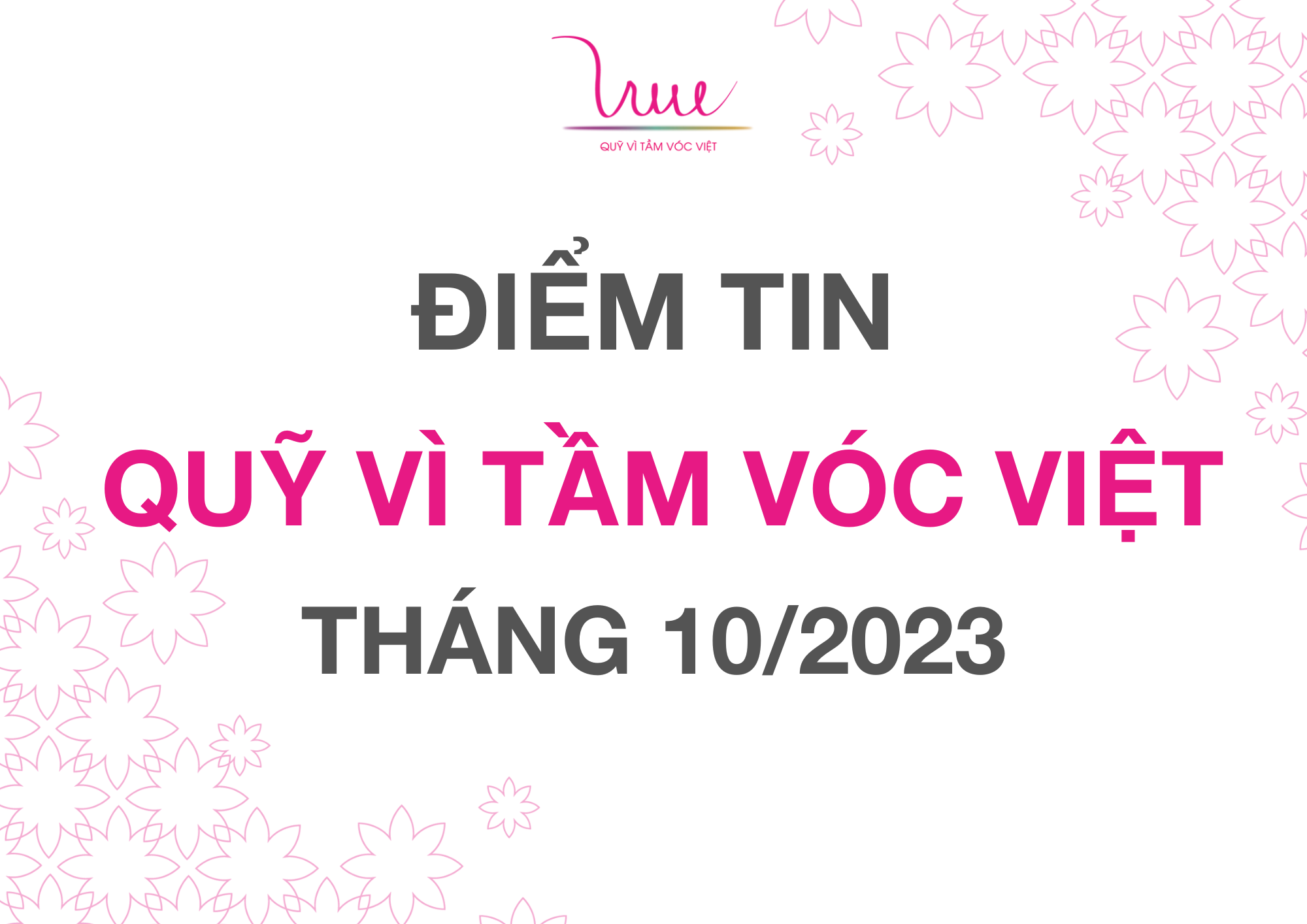 Điểm tin Quỹ Vì Tầm Vóc Việt tháng 10/2023