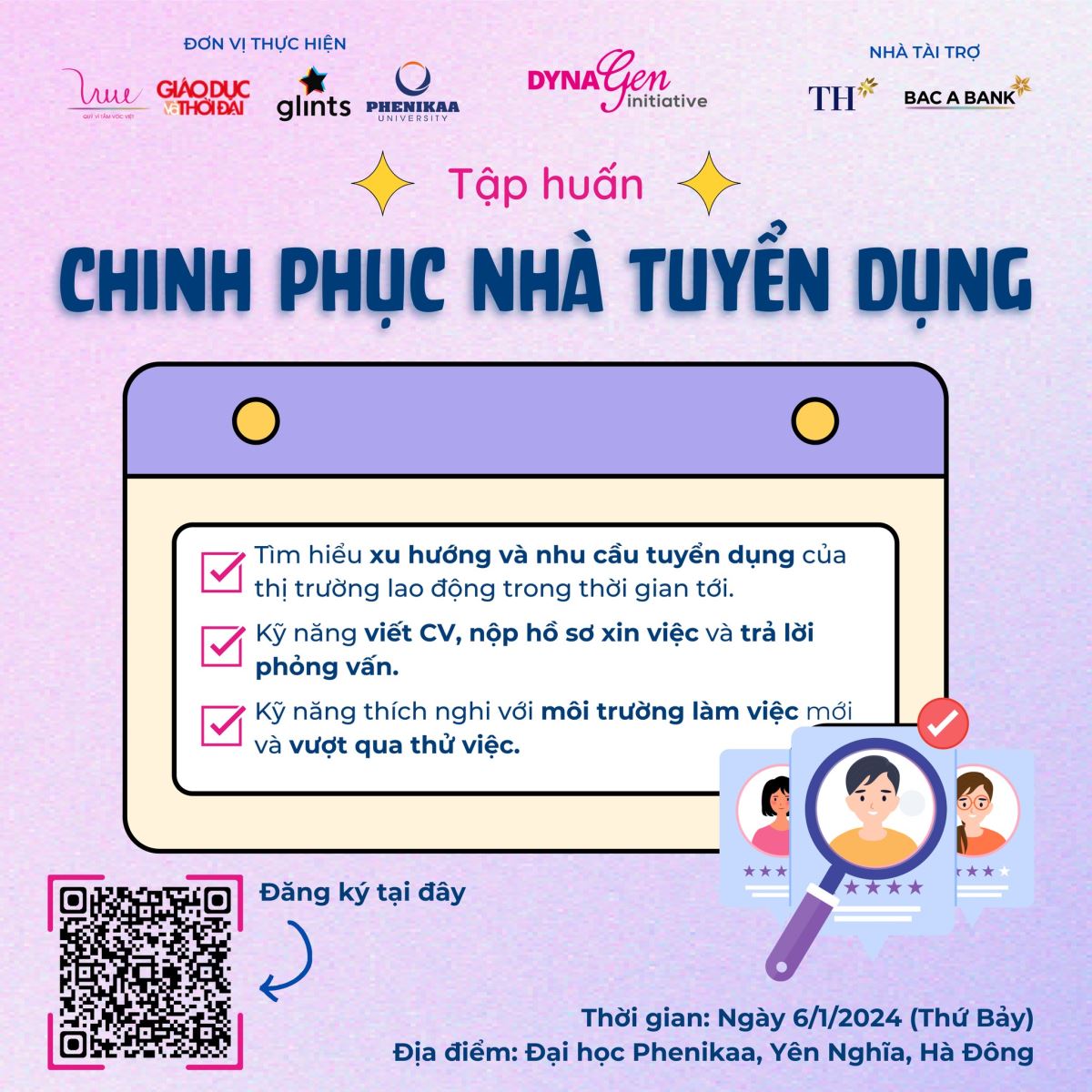 Đăng ký Khóa Tập huấn “Chinh Phục nhà tuyển dụng”