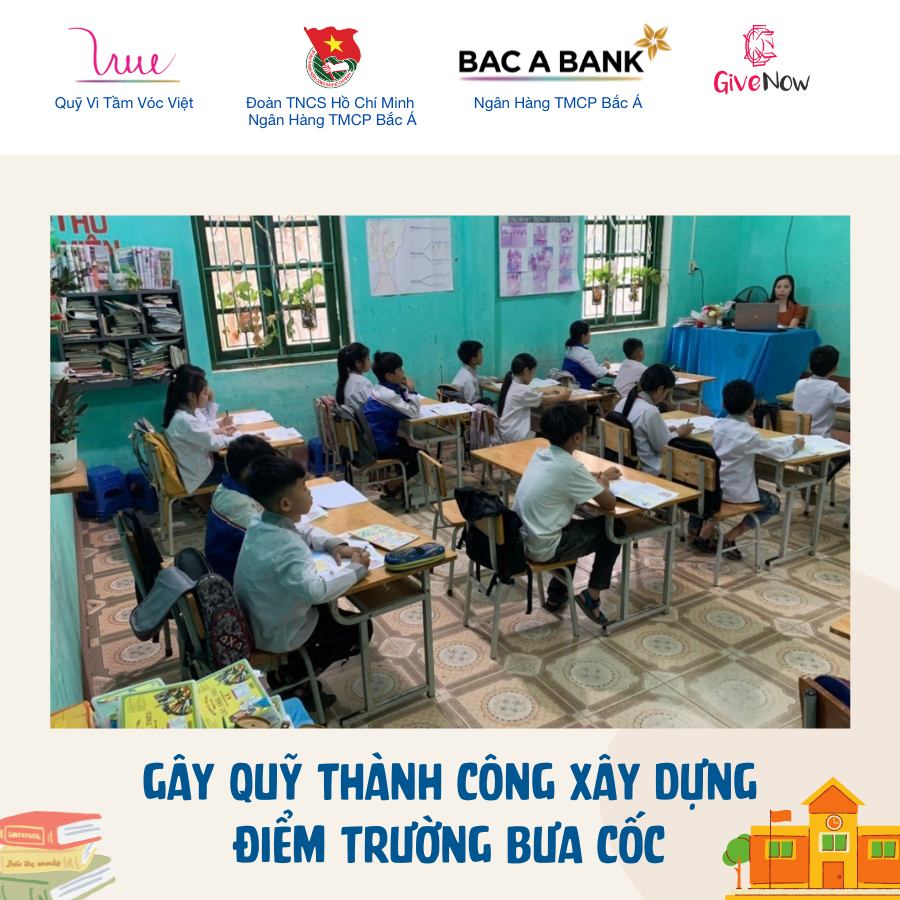 Hoàn thành gây quỹ xây dựng điểm trường Bưa Cốc