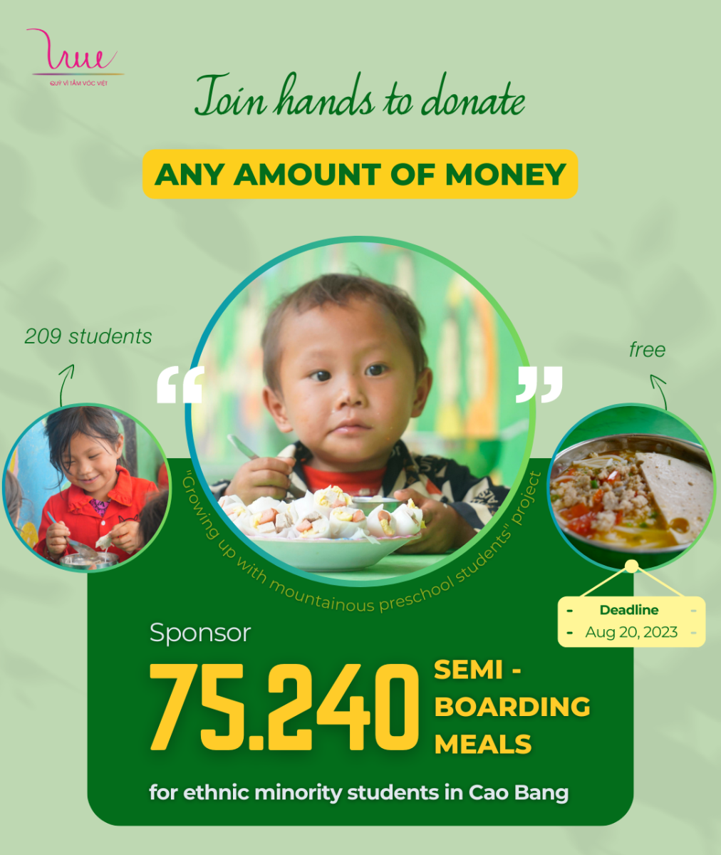 Join hands to bring 75,240 school meals to ethnic minority children in Cao Bang - Deadline: August 20,2023