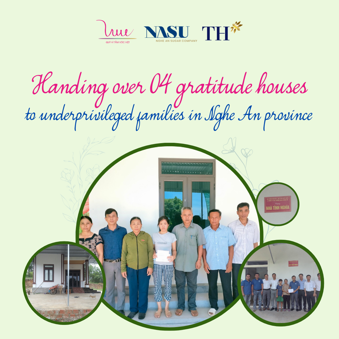 Handing over 04 gratitude houses to underprivileged families in Nghe An province