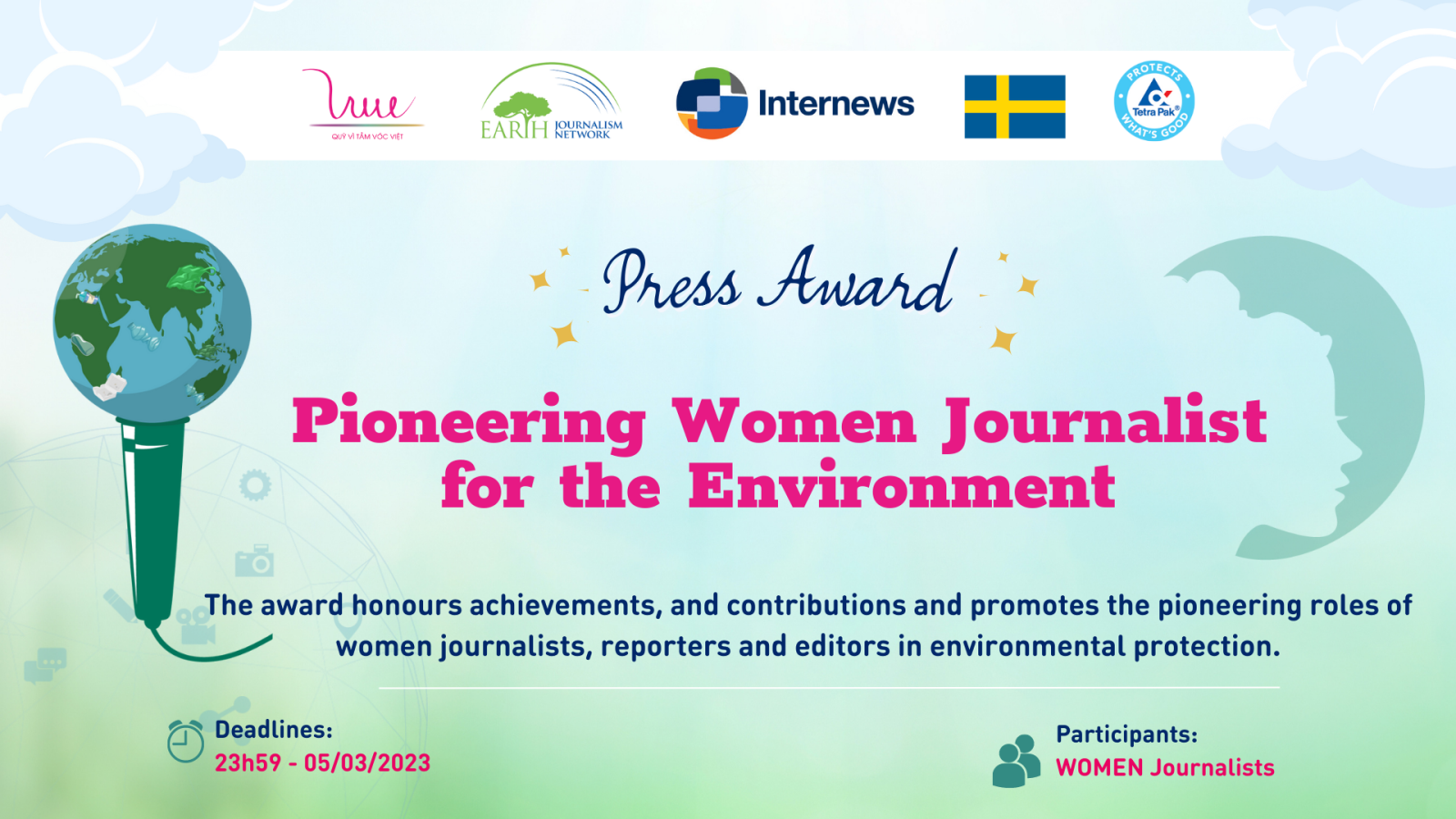 How to participate in Award “Pioneering Women Journalist for the Environment”