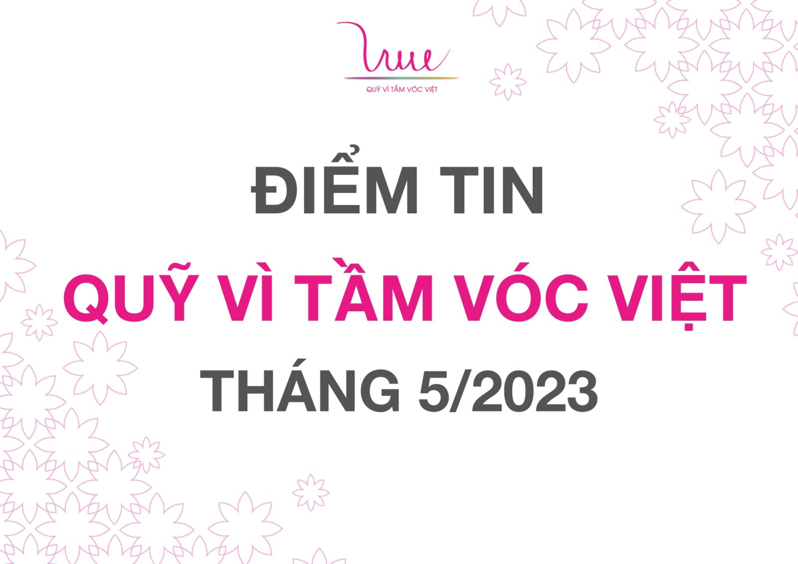 Điểm tin Quỹ Vì Tầm Vóc Việt tháng 5/2023