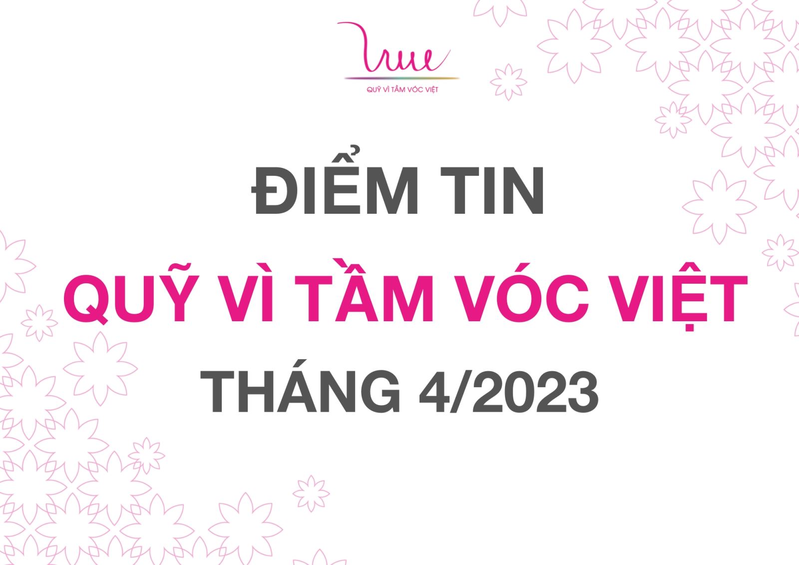 Điểm tin Quỹ Vì Tầm Vóc Việt tháng 4/2023