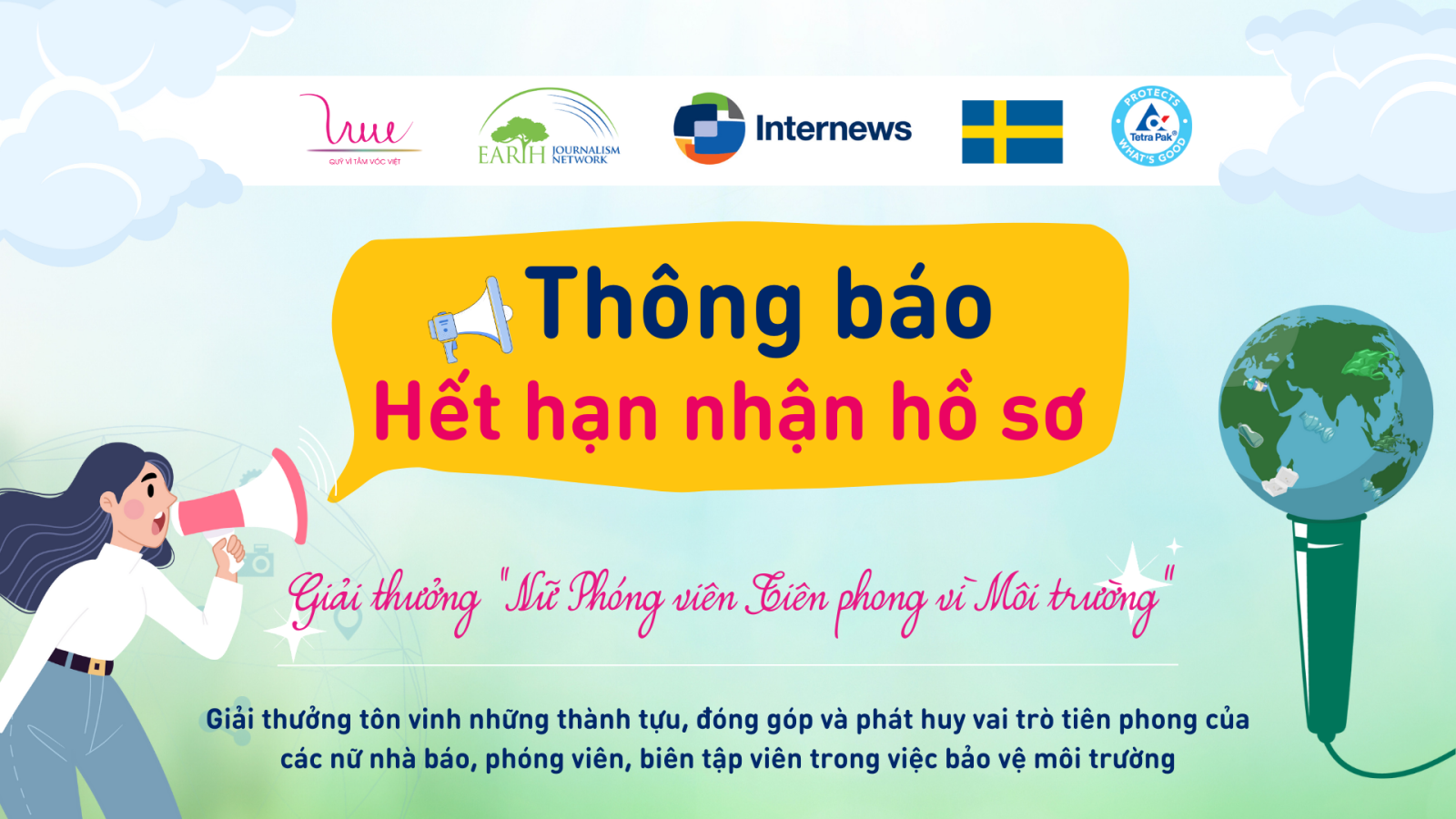 Chính thức đóng cổng đăng ký Giải thưởng "Nữ Phóng viên Tiên phong vì Môi trường"