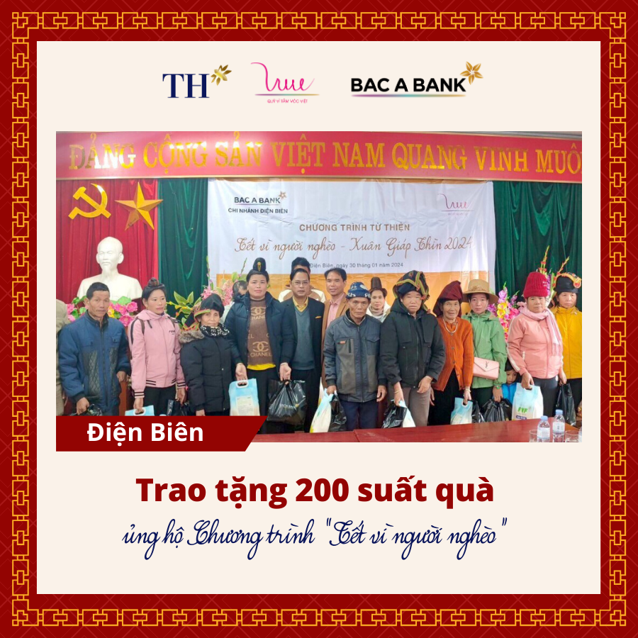 Trao 200 suất quà Tết tặng các hộ gia đình có hoàn cảnh khó khăn tại Điện Biên