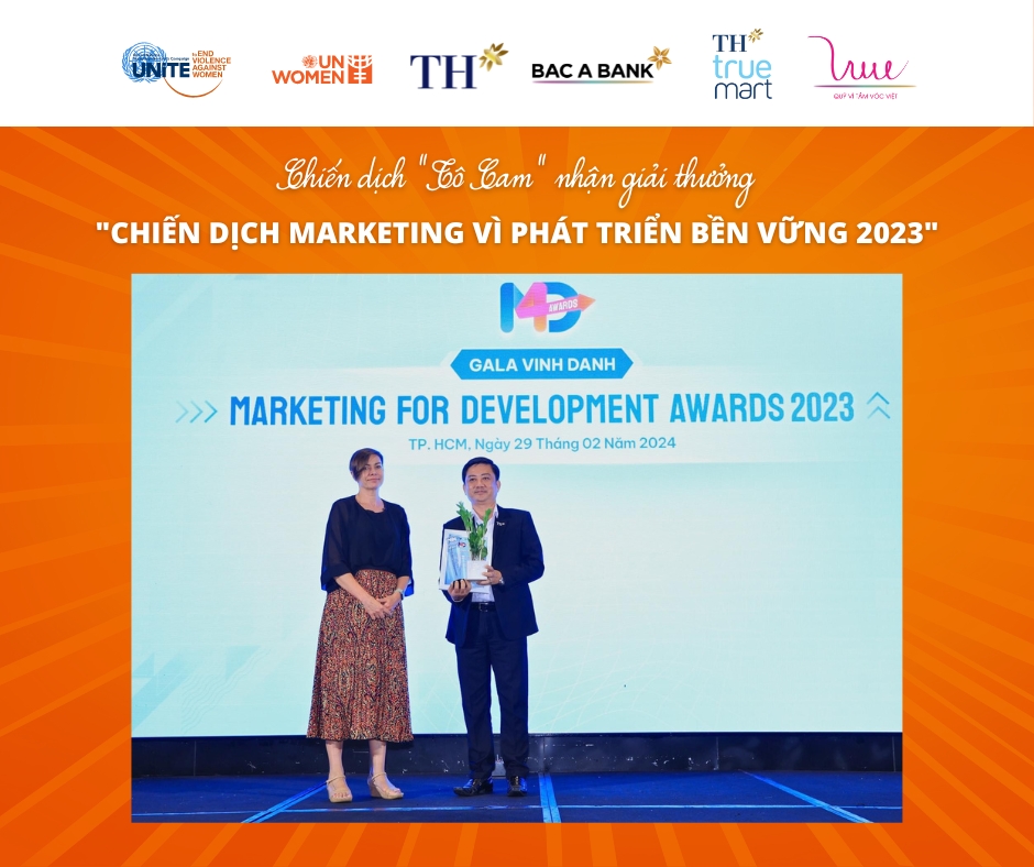 Chiến dịch "Tô Cam" nhận giải thưởng "Chiến dịch Marketing Vì Phát triển Bền vững 2023"