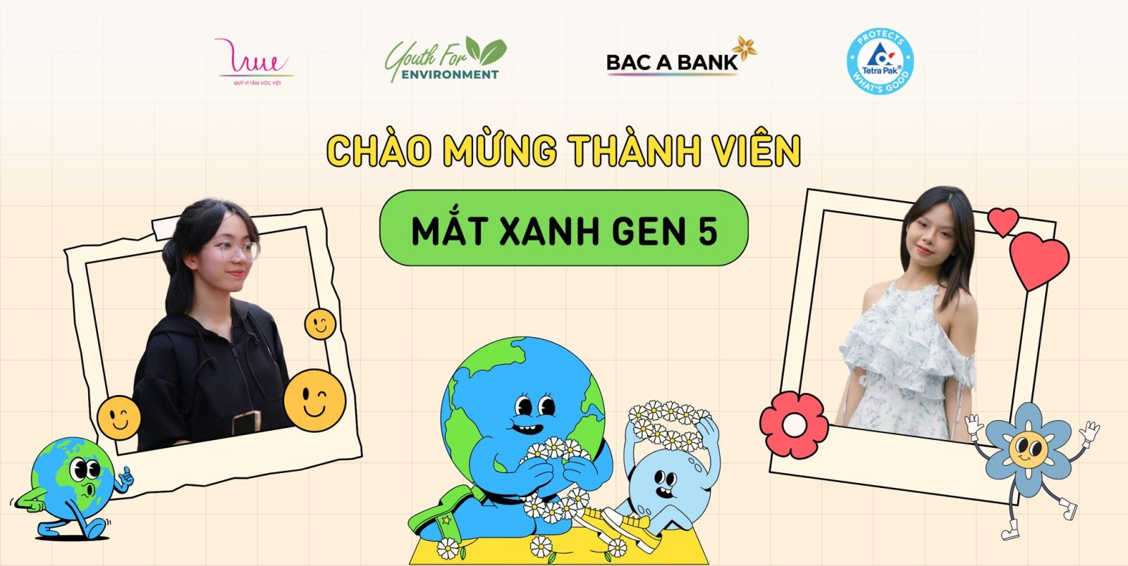 2 thành viên nòng cốt Dự án “Mắt xanh - Thanh niên vì Môi trường” giai đoạn 5