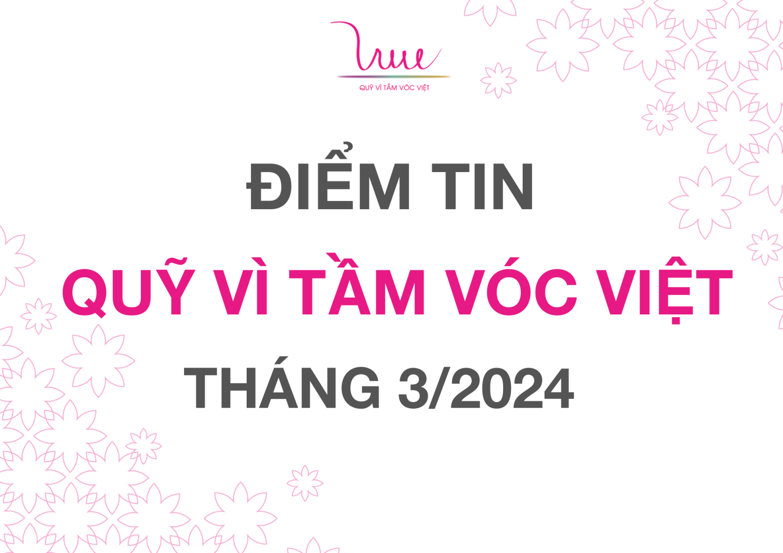 Điểm tin Quỹ Vì Tầm Vóc Việt tháng 3 năm 2024