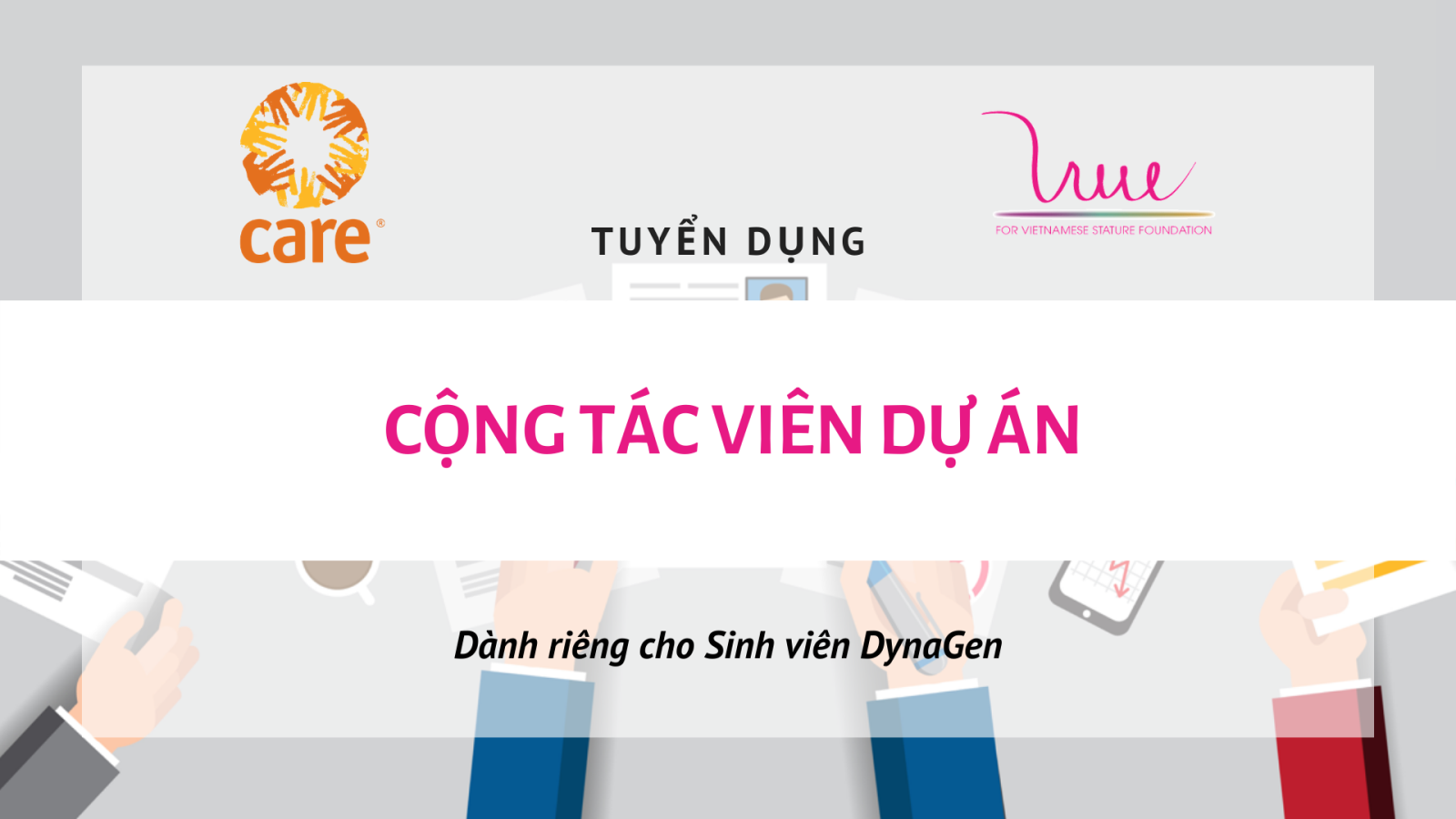 Quỹ Vì Tầm Vóc Việt và Tổ chức CARE Quốc tế tại Việt Nam tuyển Cộng tác viên Dự án