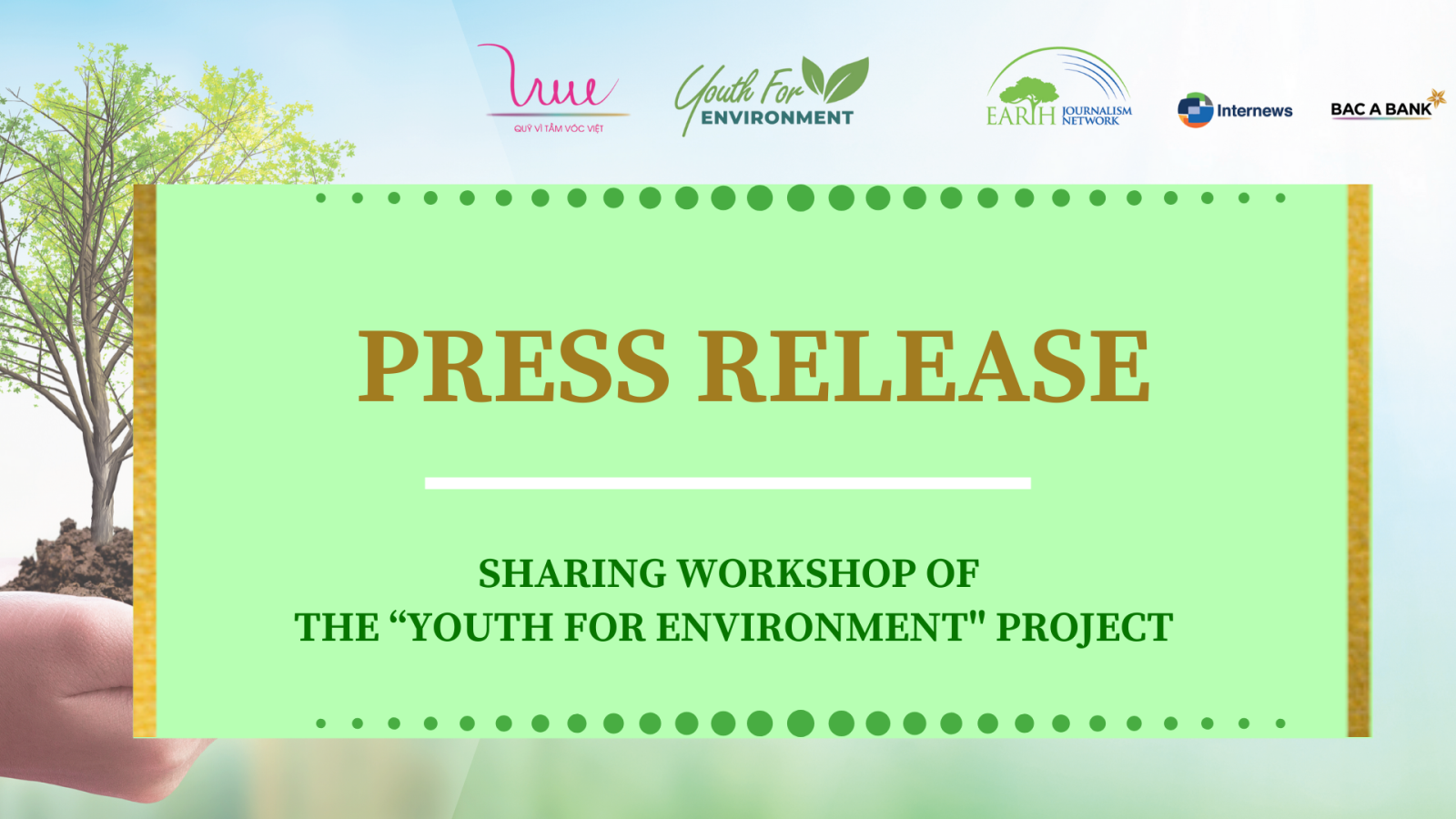 Press release sharing workshop of the "Youth for Environment" project