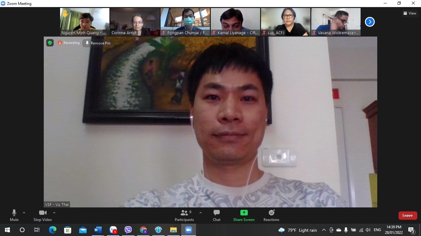 For Vietnamese Stature Foundation (VSF) shares experience with Earth Journalism Network (EJN)