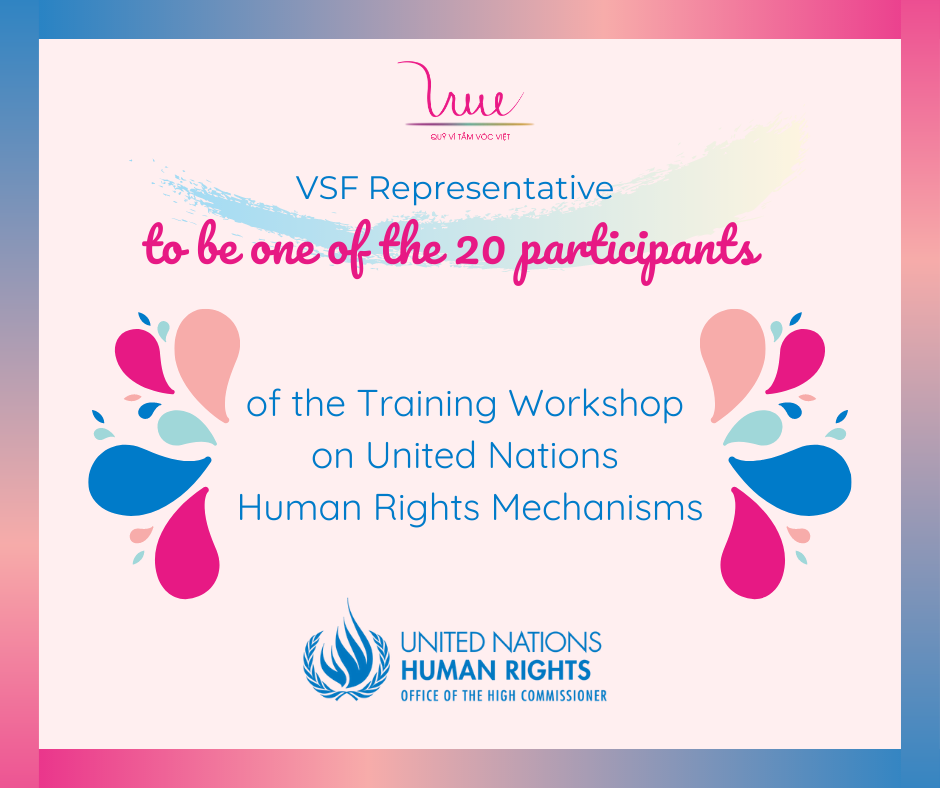 VSF Representative to be one of the 20 participants of the Training Workshop on UN Human Rights Mechanisms