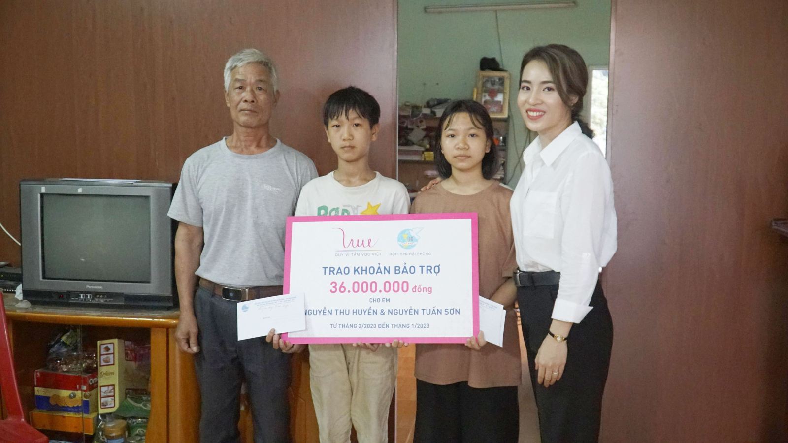 For Vietnamese Stature Foundation sponsor 2 children in Hai Phong city